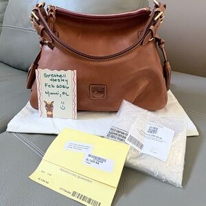 Dooney & Bourke Florentine Leather Teagan Shoulder Bag Natural